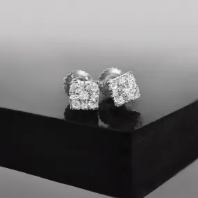 14k Solid White Gold Diamond Studs 0.22 ctw