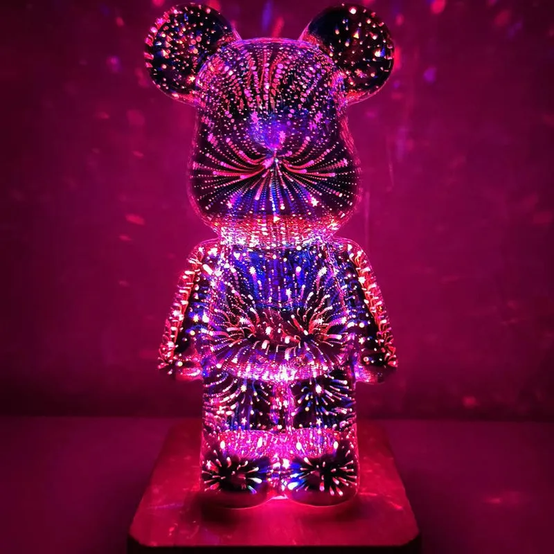 3D Fireworks Bear Lights