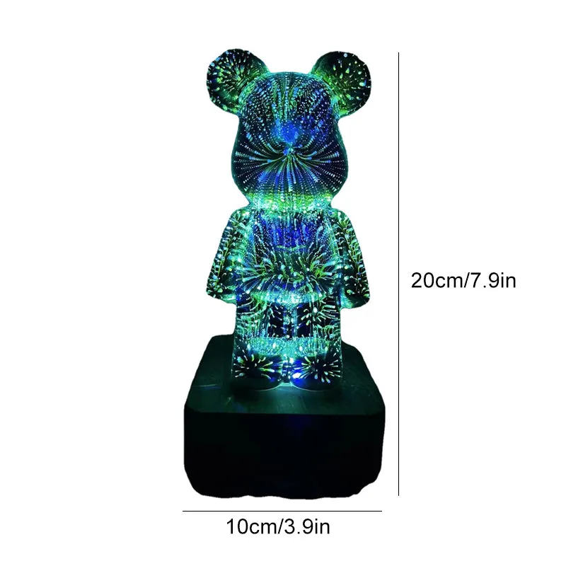 3D Fireworks Bear Lights