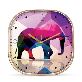 Abstract elephant wall clock