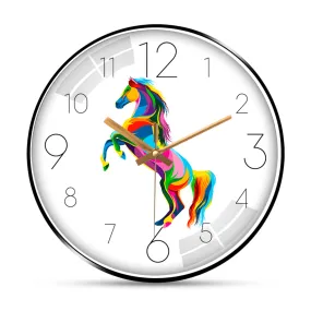 Abstract horse wall clock