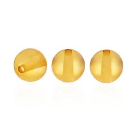 Amber Beads, Polished Round, Pale