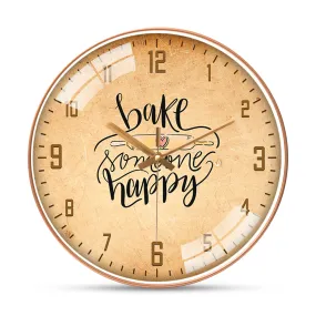 Baking kitchen quote wall clock