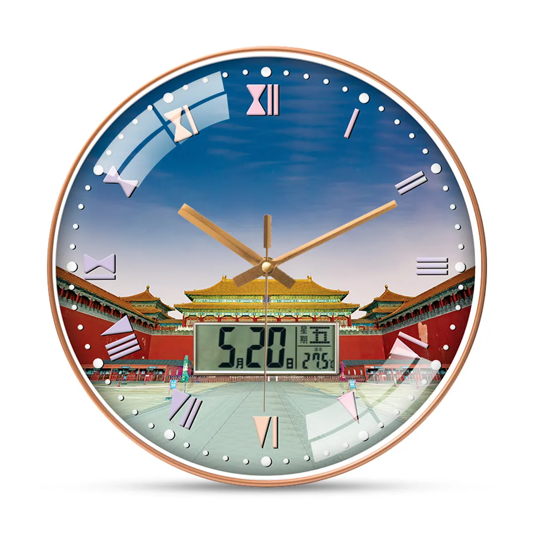 Beautiful forbidden city wall clock