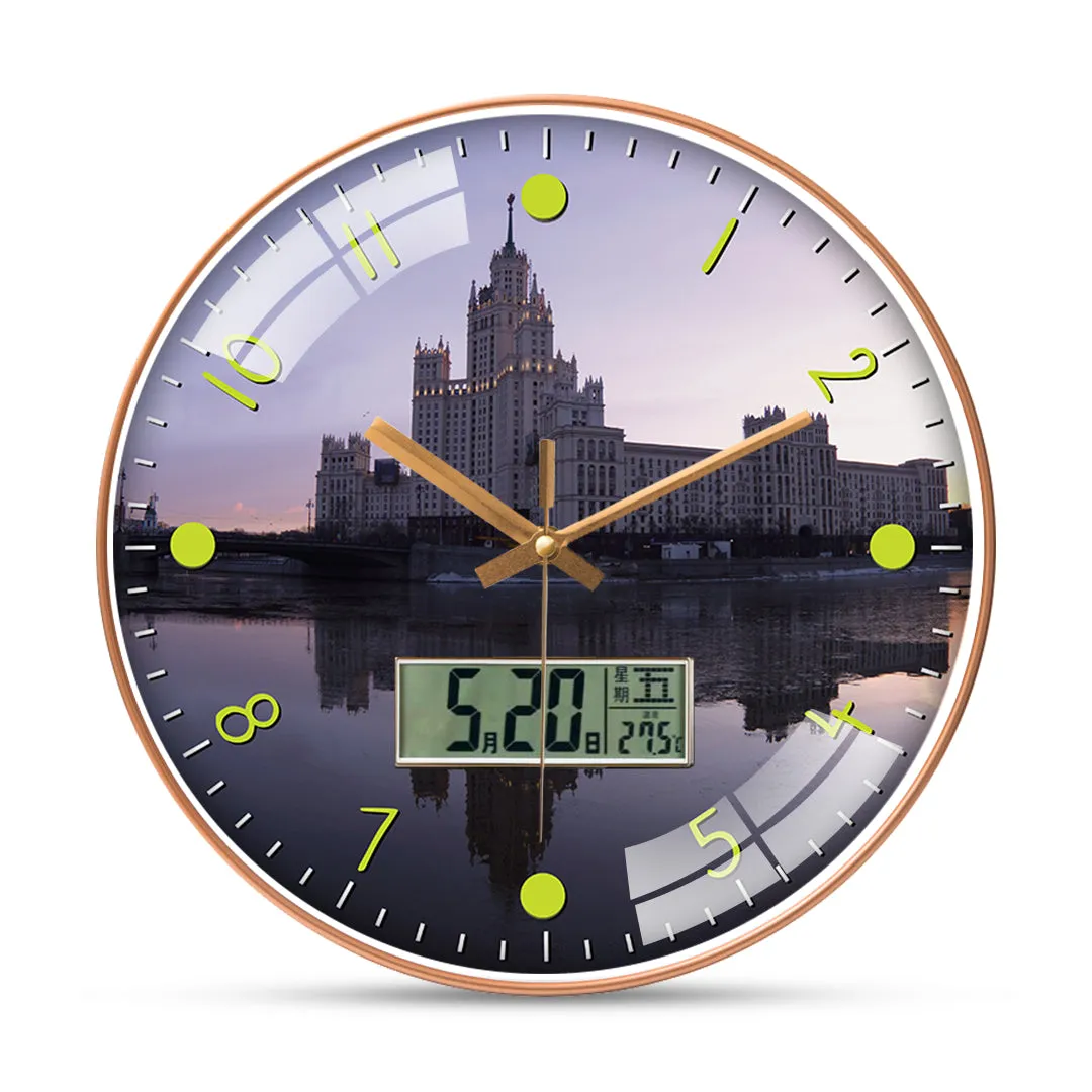 Beautiful moscow city wall clock