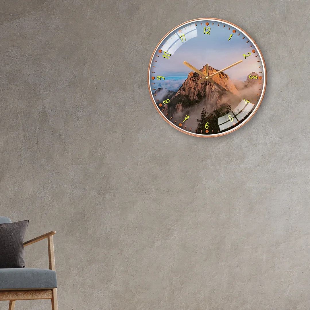 Beautiful mountain wall clock