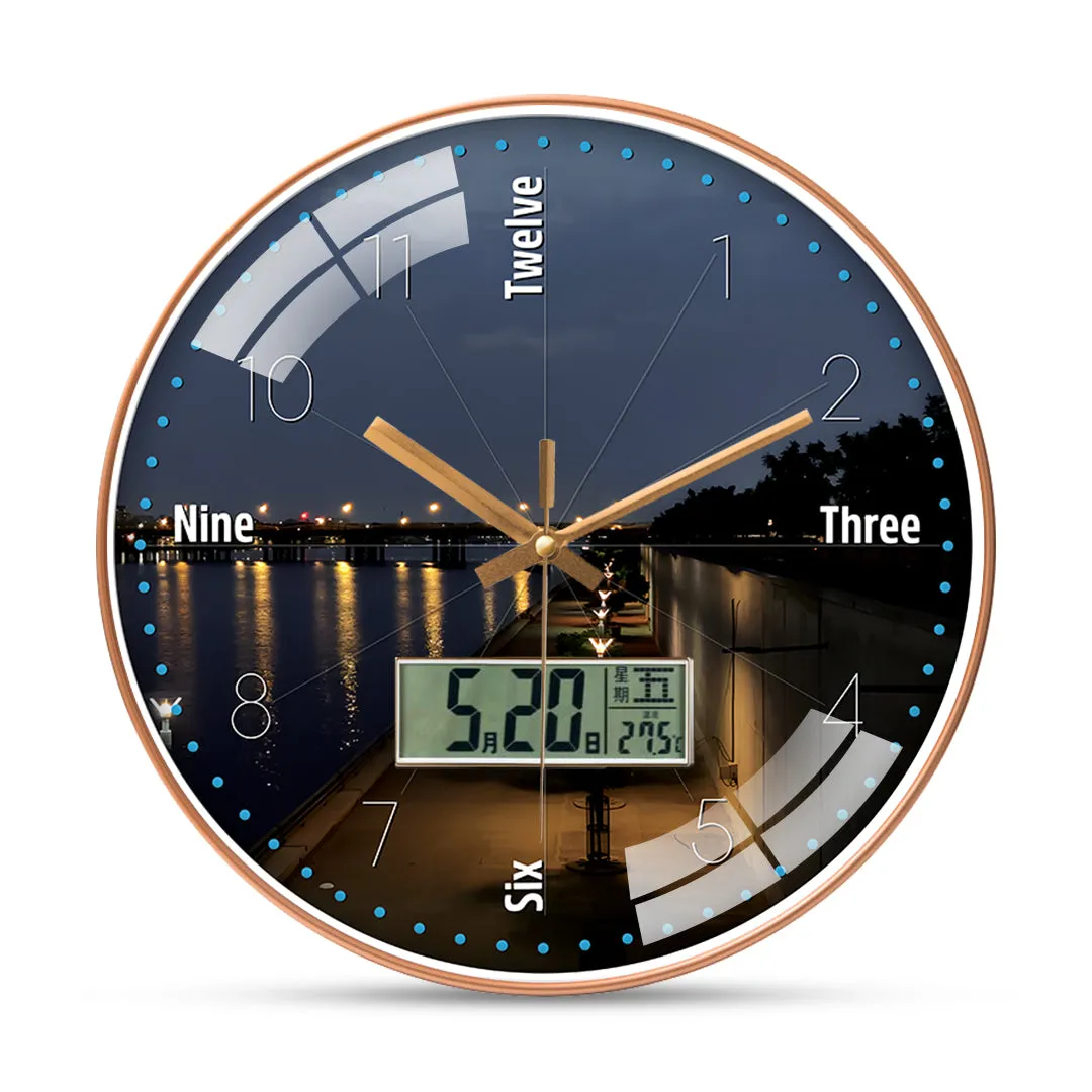 Beautiful riverfront ahmedabad wall clock