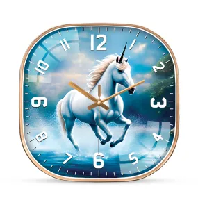 Beautiful white horse wall clock