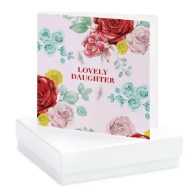 Bright Blooms Lovely Daughter Boxed Card with Jewellery BE006