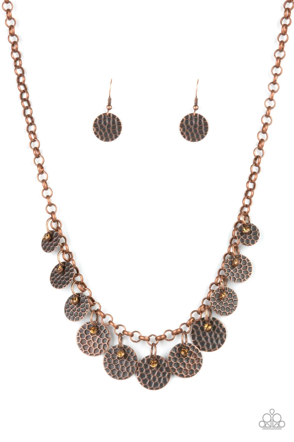 Delightfully Dappled - Copper Necklace