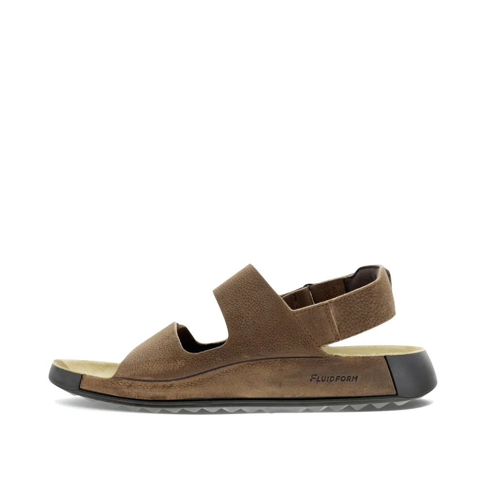 Ecco Men's Cozmo Flat 3 Adjustable Strap Sandal in Cocoa Brown