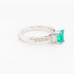 Emerald and Diamond Ring