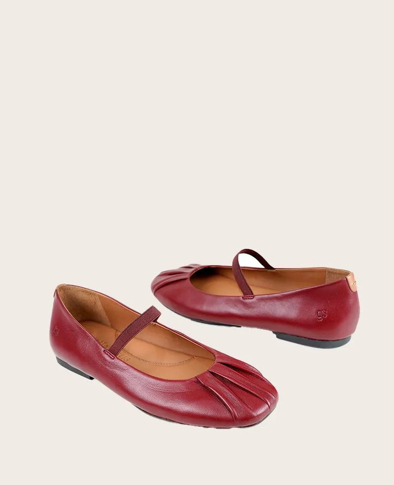 GENTLE SOULS - Walden Leather Pleated Toe Mary Jane Flat