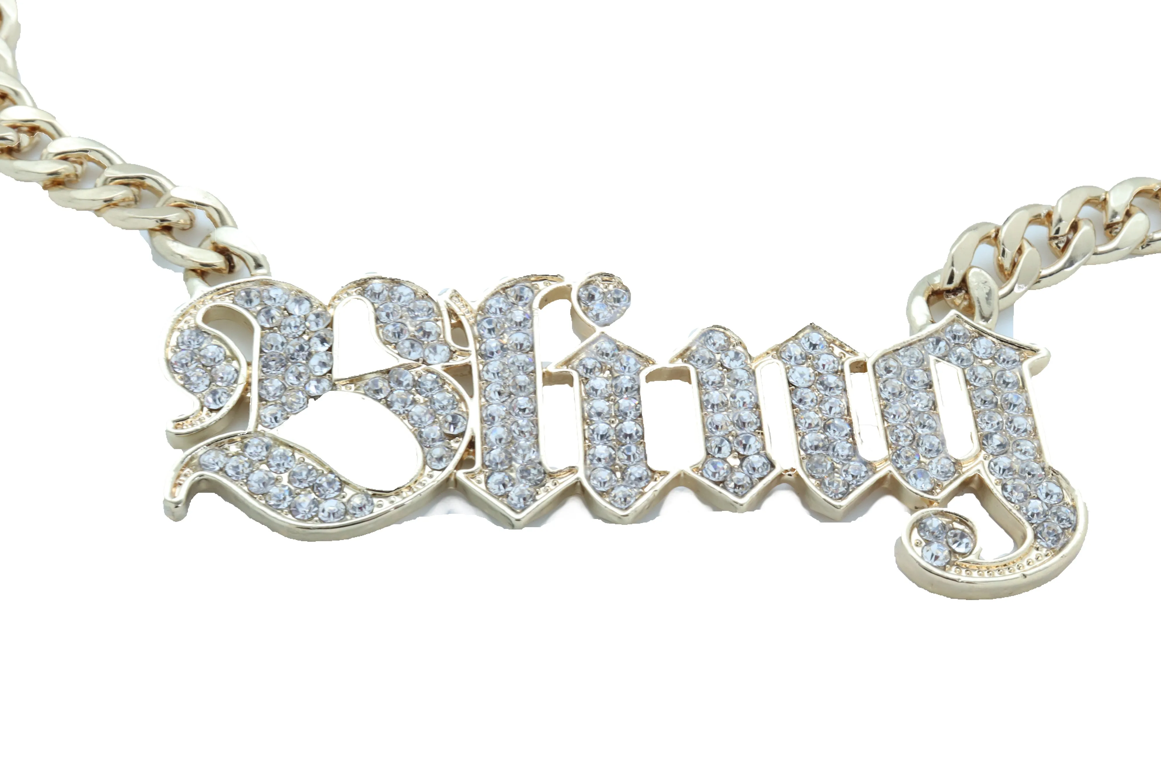 Iced Out "BLING" Gold Metal Boot Chain