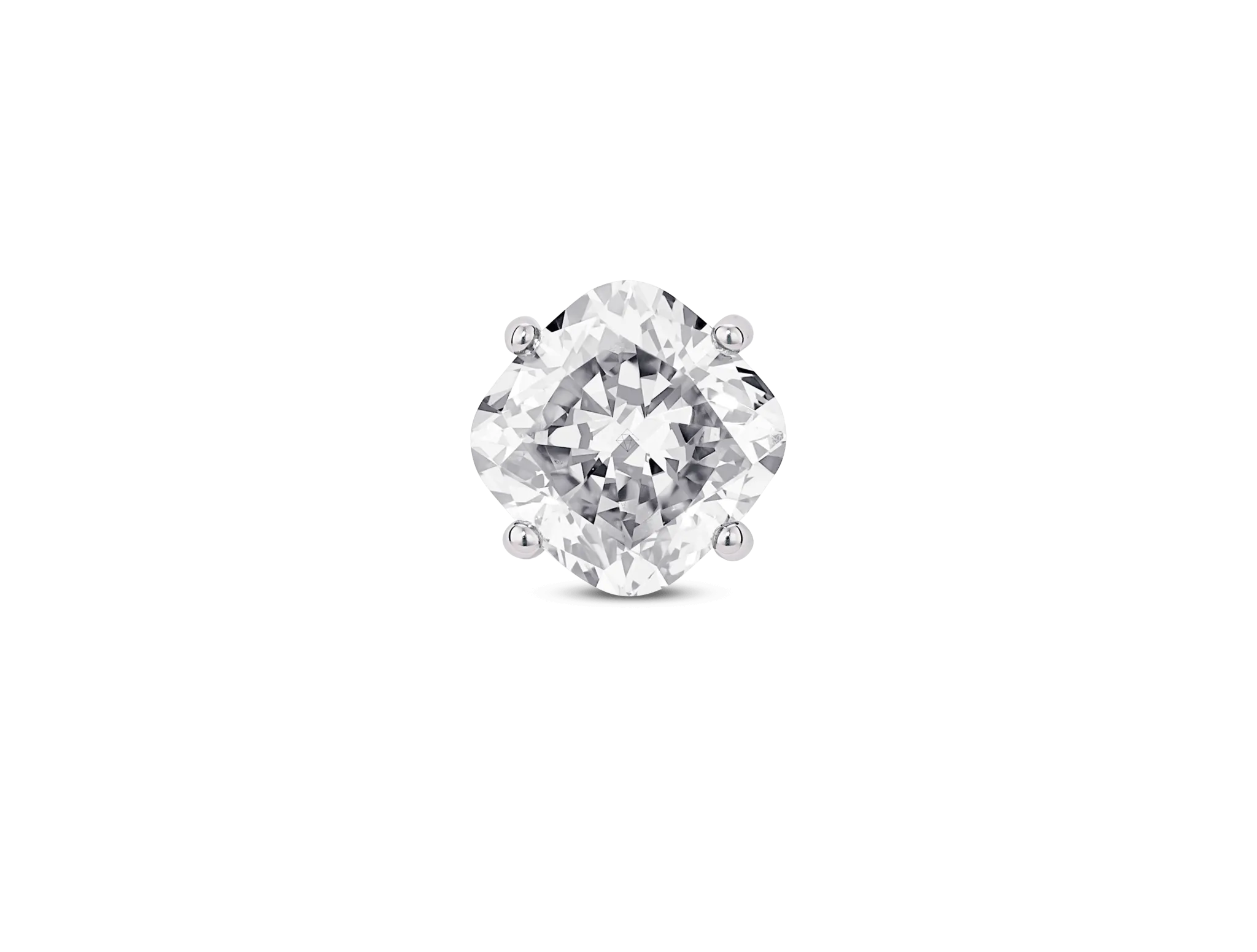 Lab-Grown Diamond 1ct. Cushion Cut Stud | White