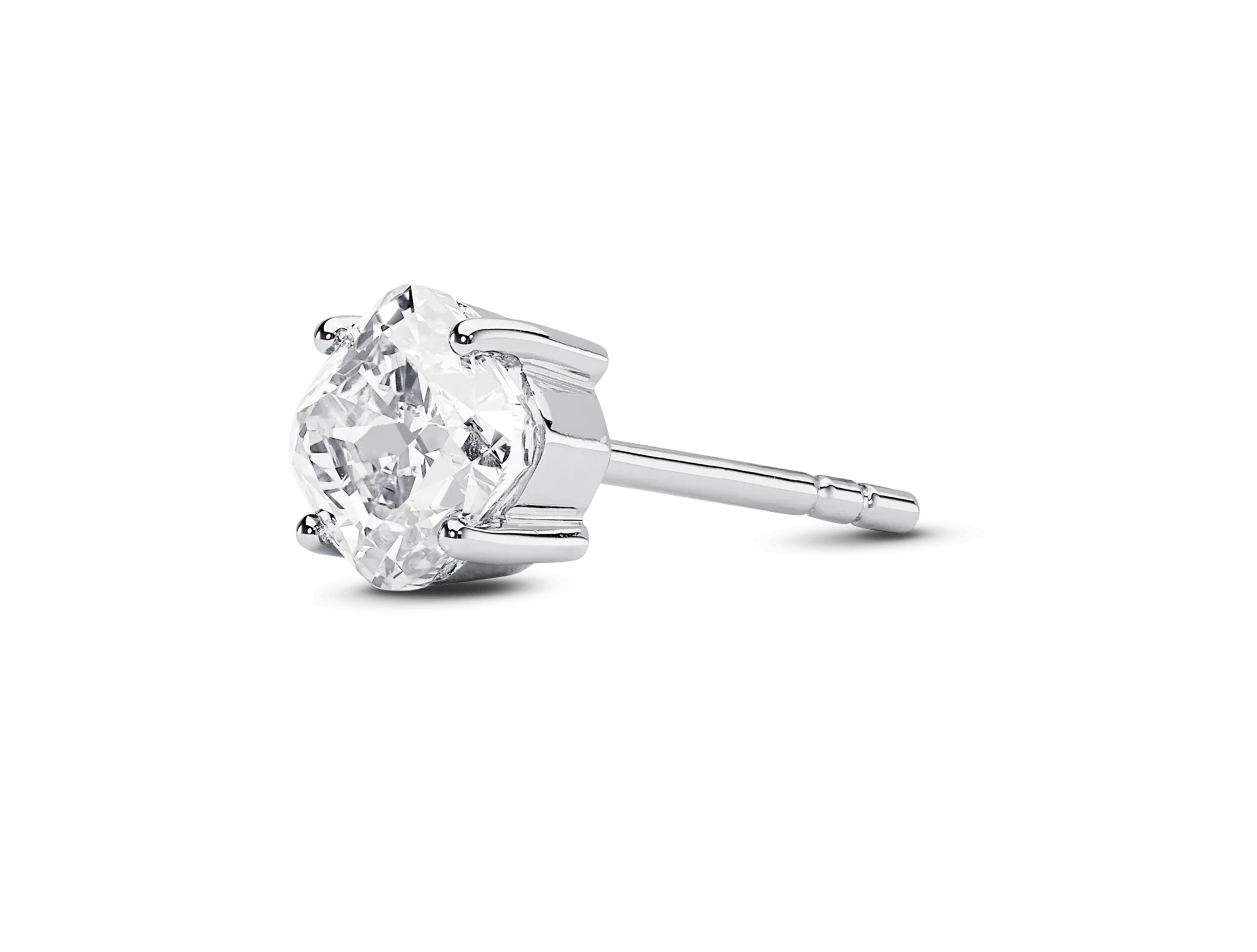 Lab-Grown Diamond 1ct. Cushion Cut Stud | White