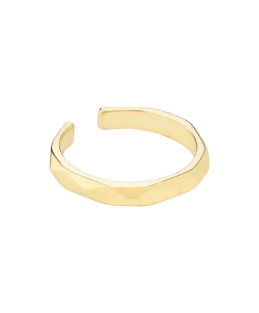 Lene Hex Ring 18ct Gold Plate