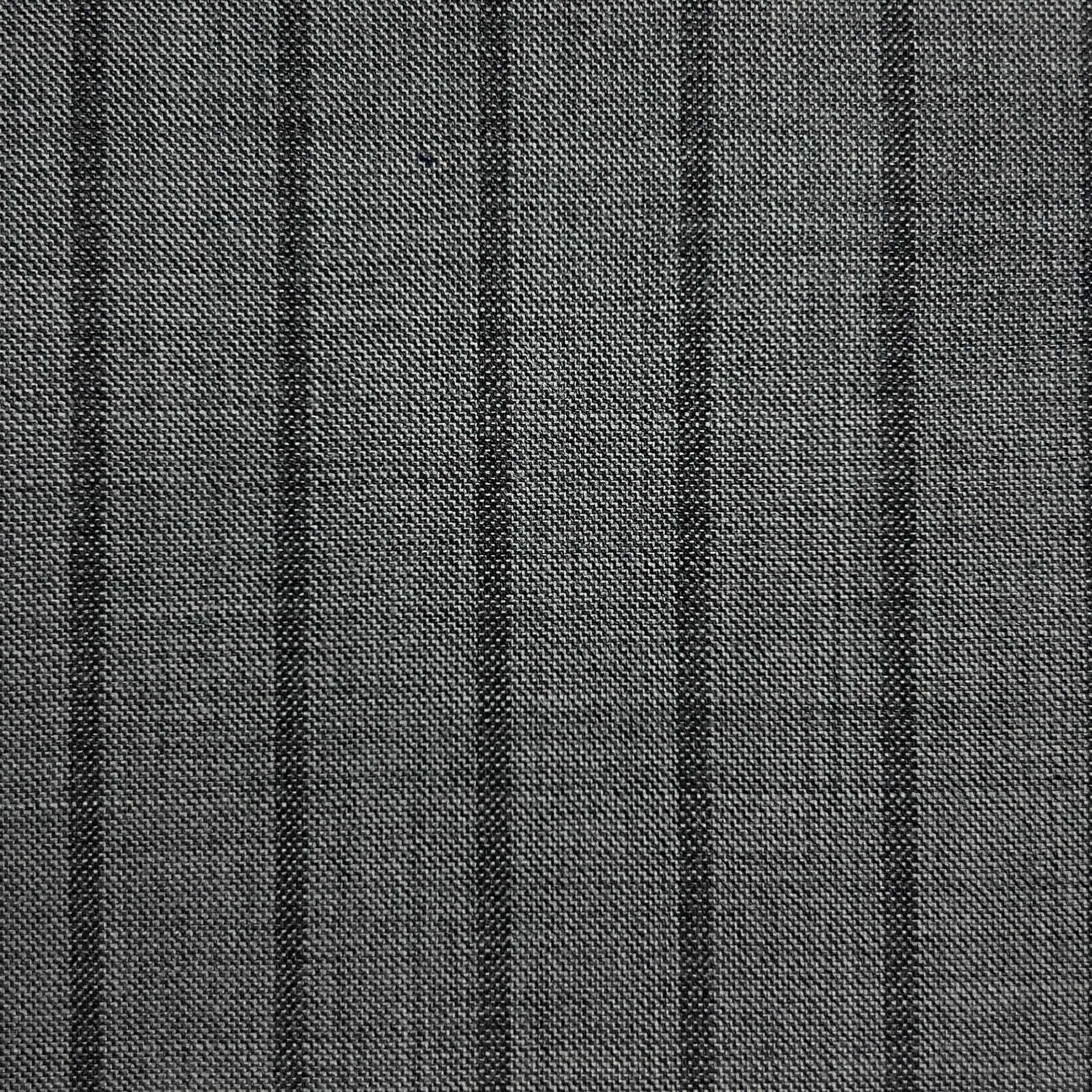 Silver Grey With 3/4 Wide Bold Self Stripes