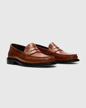 Yardee Moccasin Loafer in Dark Brown